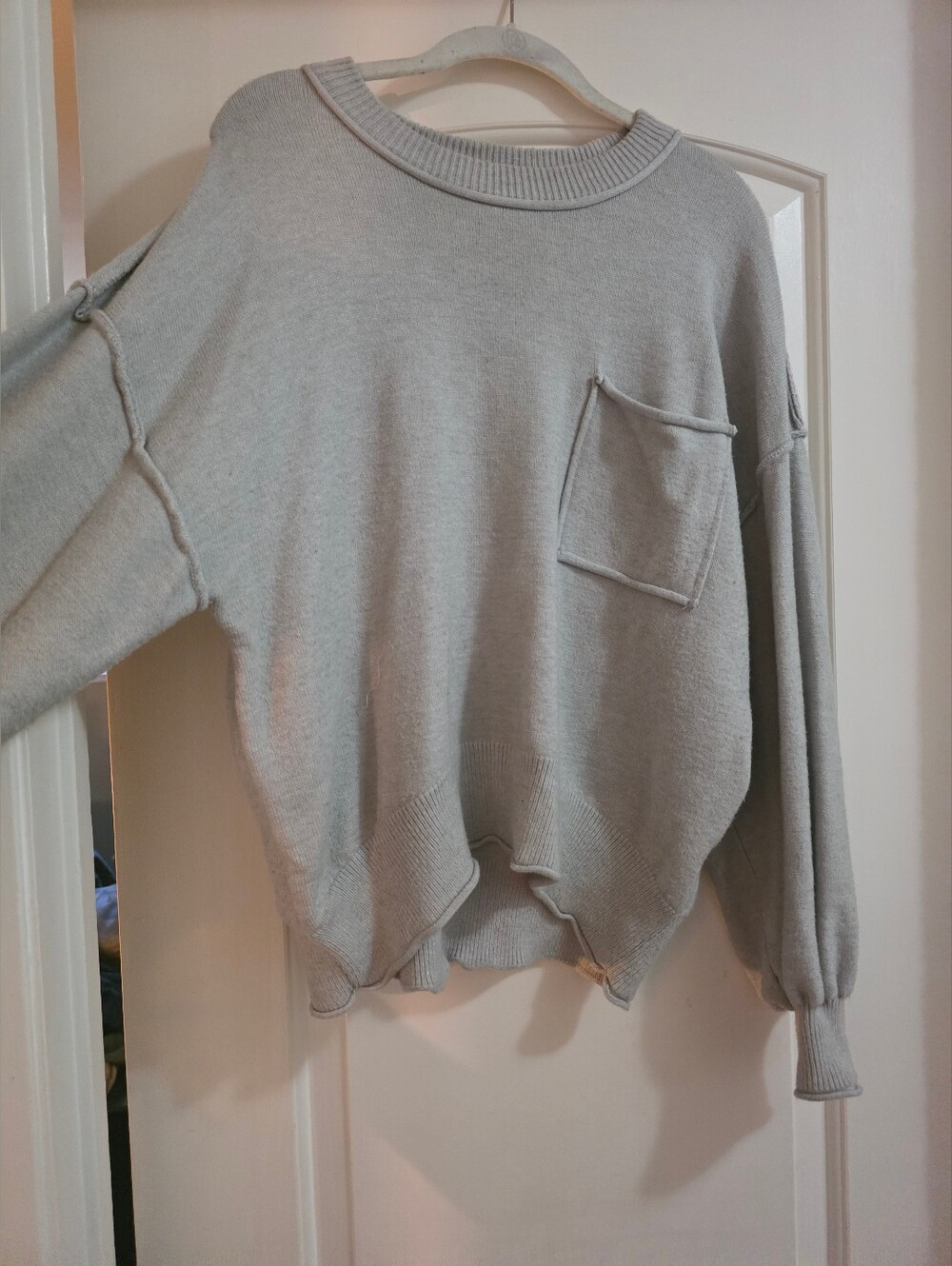 Free People Dup! Relaxed Oversized Sweater, Cool stitching....worn once